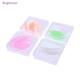 Brightstar แผ่นเจลซิลิโคนรองขนตาปลอม ใช้ซ้ําได้ 4 ขนาด 4 คู่