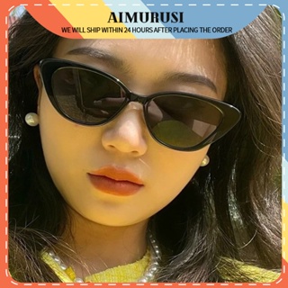 (AIMURUSI) แว่นตากันแดด ทรงสามเหลี่ยม ขนาดเล็ก ป้องกันรังสียูวี สไตล์เกาหลี เรโทร สําหรับผู้หญิง