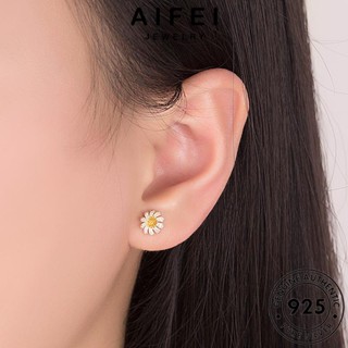 AIFEI JEWELRY แฟชั่น ต่างหู เดซี่แฟชั่น ผู้หญิง เกาหลี ตุ้มหู เครื่องประดับ ห่วง แท้ เงิน ต้นฉบับ หนีบ Silver เครื่องประดับ 925 E27