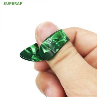 Superaf ขายดี ปิ๊กนิ้วโป้ง เซลลูลอยด์ สําหรับกีตาร์ไฟฟ้า อะคูสติก 1 ชิ้น