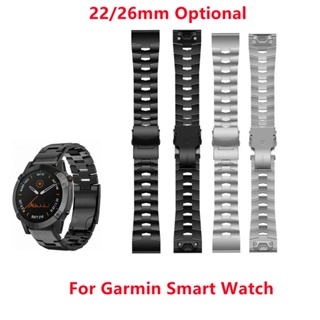 สายนาฬิกาข้อมือไทเทเนียม 22 มม. 26 มม. สําหรับ Garmin Fenix 6 6X 5 5X 3