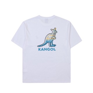 TOP CTKangol เสื้อยืดแขนสั้น พิมพ์ลายจิงโจ้ ทรงหลวม เข้ากับทุกการแต่งกาย สําหรับคู่รัก