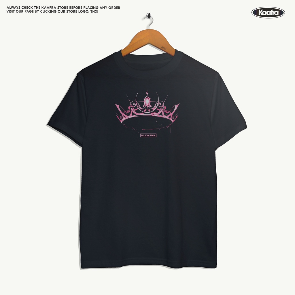 popular-qzเสื้อยืดblack-pink-fan-shirt-blackpink-inspired-tee-regular-black-pink-white-shirt-kaafra-printing
