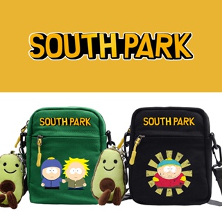 กระเป๋าสะพายไหล่ ผ้าแคนวาส ขนาดเล็ก ลายการ์ตูน South Park สําหรับใส่อาหาร