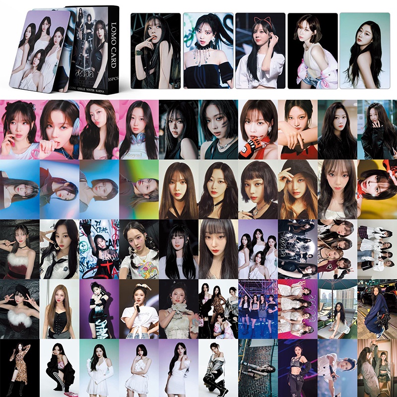 โปสการ์ด-lomo-aespa-photocards-hyper-line-55-ชิ้น-ต่อกล่อง