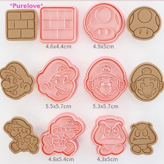 Purelove&gt; ใหม่ แม่พิมพ์คุกกี้ รูปการ์ตูนอนิเมะ Super Mario 3D DIY สําหรับปาร์ตี้ฮาโลวีน 6 ชิ้น ต่อชุด