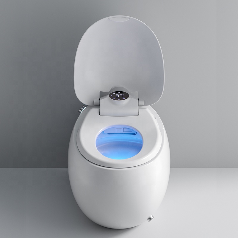 จอแสดงผลled-พร้อมตัวฉีดชำระล้าง-ชักโครกอัตโนมัติ-ชักโครกไฟฟ้า-รูปไข่-ฝาปิดแมนนวล-intelligent-toilet