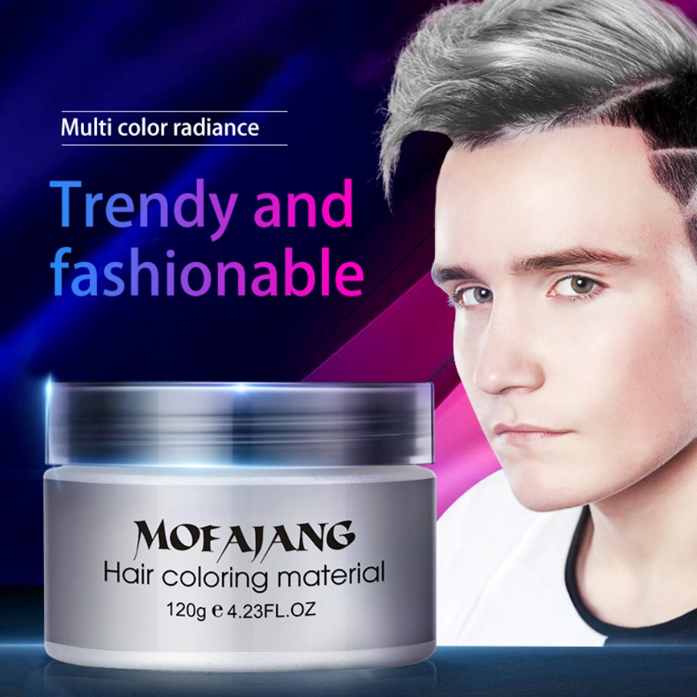 mofajang-ครีมแฟชั่นชั่วคราวสีย้อมร้านผมขี้ผึ้งครีมจัดแต่งทรงผมการสร้างแบบจำลองน้ำมันใส่ผมชั่วคราวสีผม