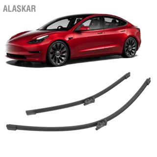  ALASKAR 2PCS ที่ปัดน้ำฝนกระจกหน้ารถเสียงรบกวนต่ำ 26in และ 19in ใบปัดน้ำฝนกระจกหน้ารถเปลี่ยนสำหรับ Tesla รุ่น