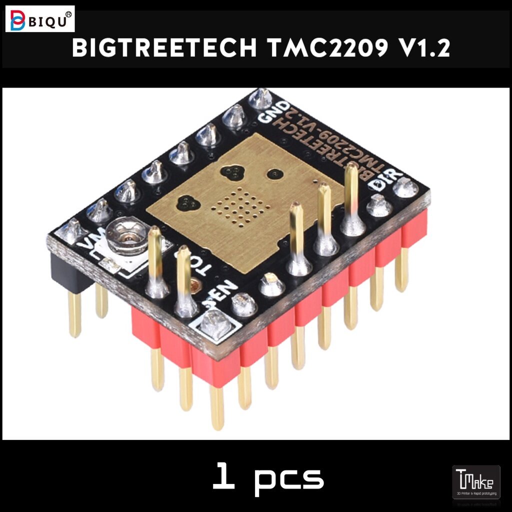Meridiangoods 5pcs Tmc2209 V1.3 Ultra Silent Stepstick Step Motor Driver Heatsink Yüksek