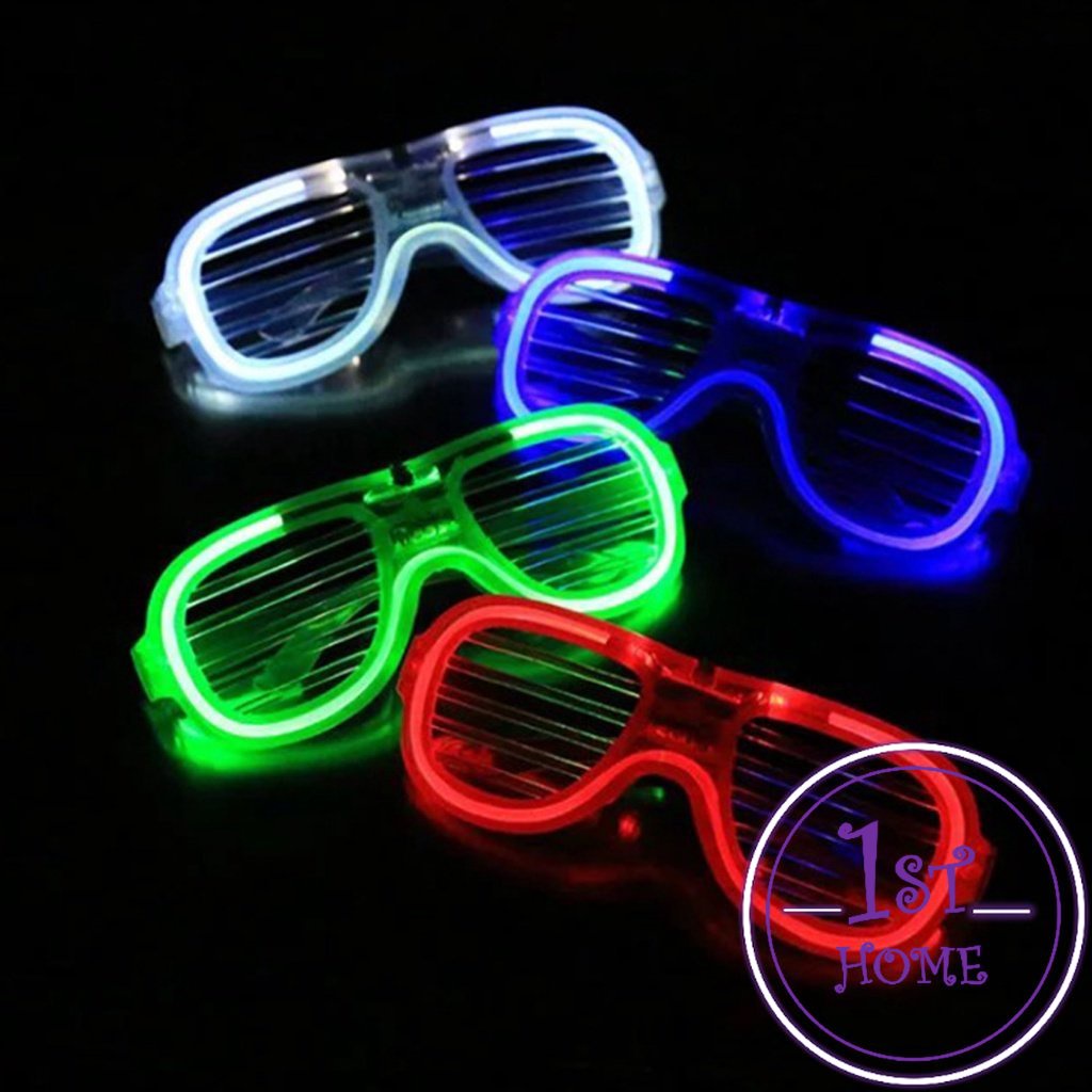 แว่นตาเรืองแสง-แว่นตาเรืองแสง-มีหลอดไฟ-led-คริสต์มาส-luminous-glasses