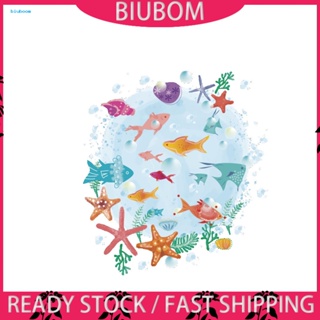 Biuboom สติกเกอร์ ลายปลาน่ารัก 3D สําหรับติดตกแต่งฝาชักโครก ห้องน้ํา บ้าน สํานักงาน