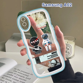 สําหรับ Samsung Galaxy A02 A12 A22 A32 A52 A52S A72 M02 M12 M22 M32 4G 5G เคสโทรศัพท์มือถือแบบนิ่ม กันกระแทก กันรอยกล้อง ลายนักบินอวกาศ