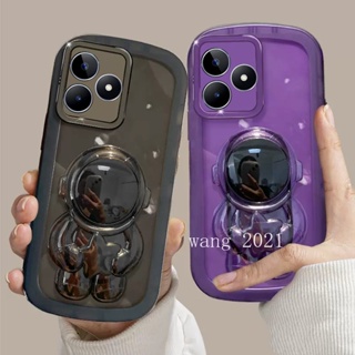 พร้อมส่ง ใหม่ เคสโทรศัพท์มือถือแบบนิ่ม ใส กันรอยเลนส์กล้อง ลายนักบินอวกาศ สําหรับ Realme C53 C55 NFC 2023 RealmeC53