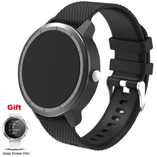 สายนาฬิกาข้อมือ ซิลิโคนนิ่ม แบบเปลี่ยน สําหรับ Garmin Vivoactive 3 Vivomove HR Garmin Vivoactive 3