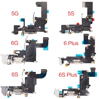 ของแท้ แจ็คซ็อกเก็ตเชื่อมต่อพอร์ตชาร์จ USB สําหรับ iPhone 5 5S 6 6S Plus SE 1 ชิ้น
