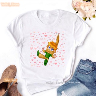 เสื้อยืดลําลอง พิมพ์ลายเจ้าชายน้อย สีน้ํา สีขาว แฟชั่นฤดูร้อน สไตล์ฮาราจูกุ สําหรับสตรี