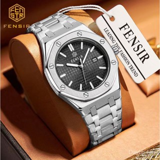 Fensir Brand Watch 2040 นาฬิกาข้อมือควอตซ์แฟชั่น สายแสตนเลส กันน้ํา มีปฏิทิน สําหรับบุรุษ