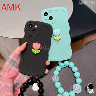 Amk เคสโทรศัพท์มือถือแบบใส ลายดอกไม้ 3D พร้อมสายคล้อง ประดับมุก สําหรับ tecno spark go 2023 10 10c pop pova 2 3 4 5 6 go 7 8 9 pro 9t 8c 8p 7p air Crsdbl