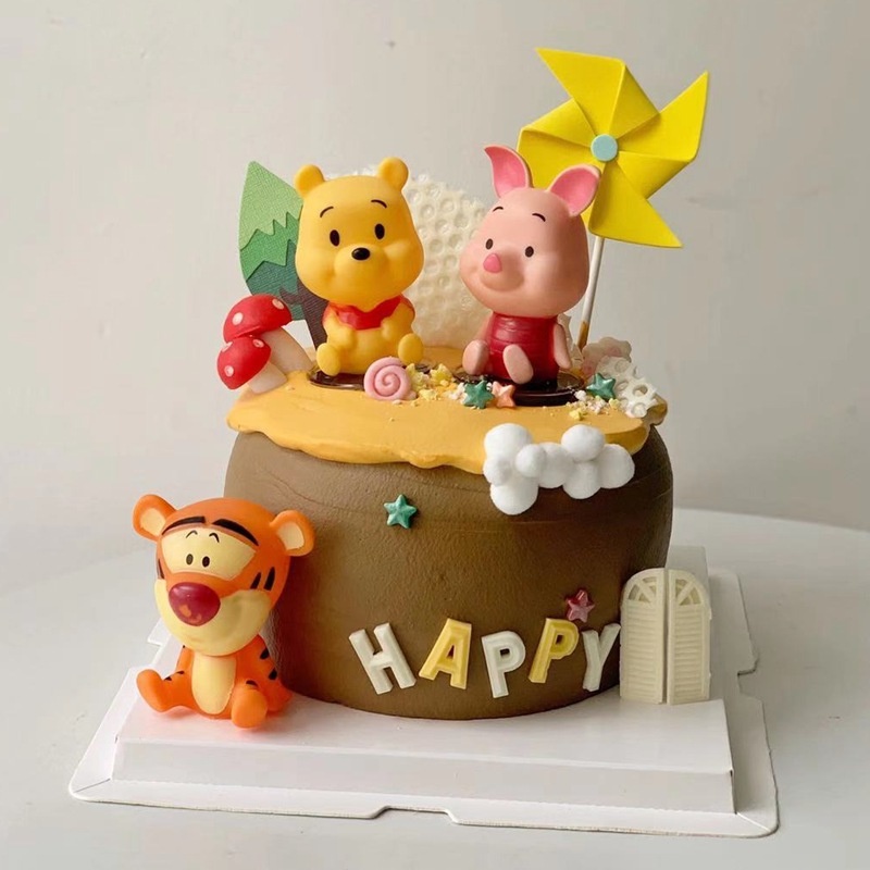 ป้ายท็อปเปอร์-รูป-disney-winnie-the-pooh-piglet-tigger-สําหรับตกแต่งเค้กวันเกิดเด็ก