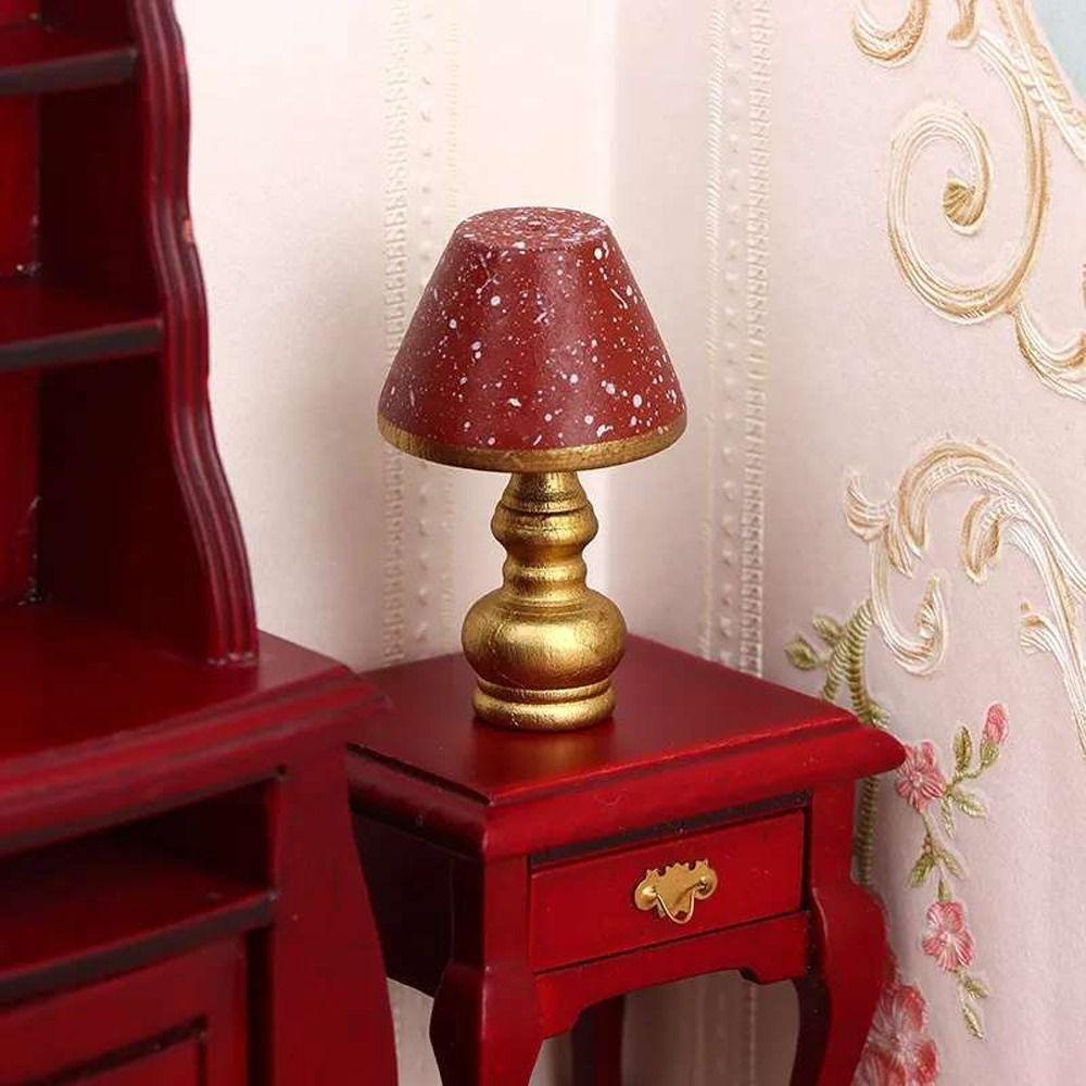 bo-โคมไฟตั้งโต๊ะ-สีแดง-บ้านตุ๊กตา-กรงนก-ไม้-น่ารัก-รังนก-โมเดลบ้าน-ข้างเตียง-เฟอร์นิเจอร์-โมเดลสวน-ตกแต่งของเล่นเด็ก