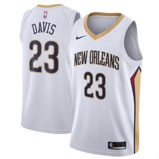 เสื้อกีฬาแขนสั้น ลายทีม Nba Orleans Pelicans Antny Davis Swingman Jersey 23# อเนกประสงค์ สําหรับผู้ชาย 219013