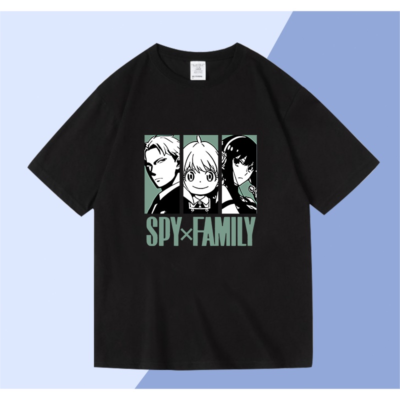 สตาร์โปรดักส์-spy-family-anya-forger-การ์ตูนแขนสั้นเสื้อยืดผ้าฝ้าย-เสื้อยืดลำลอง-ฤดูร้อน-ใหม่