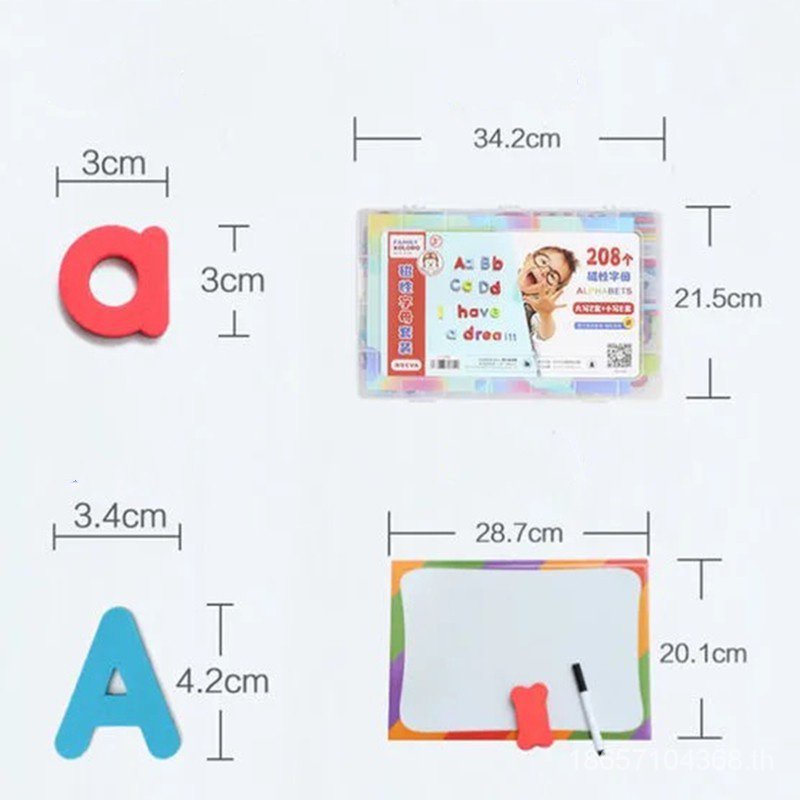 ชุดตัวอักษรแม่เหล็ก-abc-123-ตัวอักษรโฟม-ตัวเลข-สะกดคํา-การเรียนรู้-การสอน-ของขวัญ-yrqq-208-ชิ้น