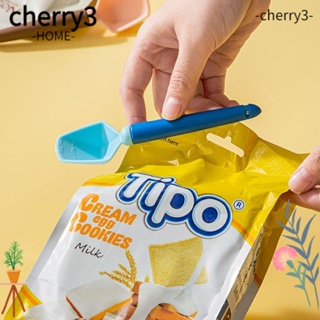 Cherry3 2-In-1 คลิปซีลพลาสติก สีฟ้า พร้อมกล่องเก็บ สําหรับซีลถุงอาหาร