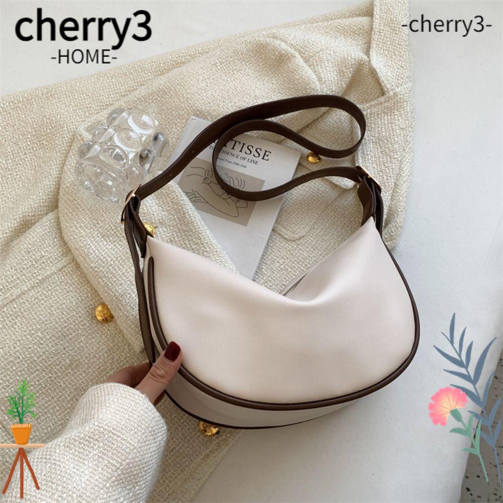 cherry3-กระเป๋าสะพายไหล่-สะพายข้าง-หนัง-pu-น้ําหนักเบา-สีพื้น-แฟชั่นสําหรับผู้หญิง
