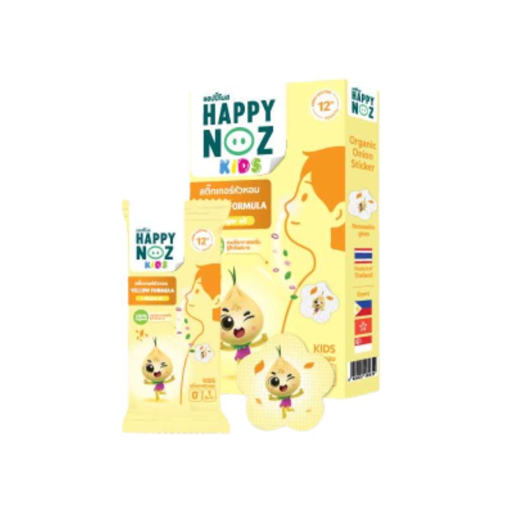 happy-noz-kids-สติกเกอร์หัวหอม-สูตรหอมขิง-6-ชิ้น-กล่อง