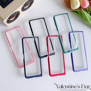 เคสโทรศัพท์มือถือแบบใส ฝาพับ เรียบง่าย สําหรับ Samsung Galaxy Z Fold5 4 Z Fold 3 Samsung Z Fold4 Z Fold3