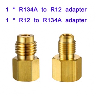 อะแดปเตอร์ R12 เป็น R134a R134a เป็น R12 ตัวเมีย 1/4 1/2 Acme ตัวผู้ 2 ชิ้น