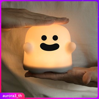 【ในการจัดส่ง】 Ghost Nightlight เครื่องประดับตั้งโต๊ะชาร์จแสงบรรยากาศในครัวเรือนห้องนอนข้างเตียงของขวัญวันเกิดไฟกลางคืนน่ารัก