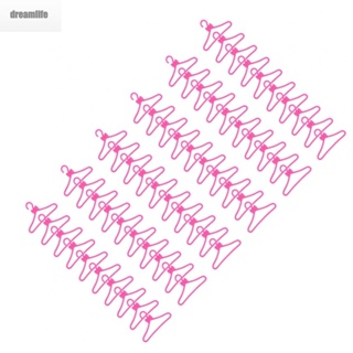 【DREAMLIFE】Practical For Pink Hangers for Doll Clothes Set of 60 Great for Doll Collections
