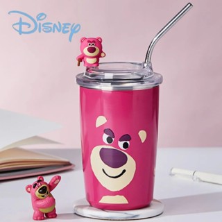 Disney Lotso แก้วกาแฟสเตนเลส 304 มีฉนวนกันความร้อน ลายดิสนีย์น่ารัก พร้อมหลอดดูด หลายสไตล์ ของขวัญวันเกิด สําหรับเด็กผู้หญิง