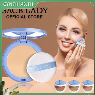 SACE LADY Pressed Powder Waterproof Long Lasting Oil Control Setting Powder With Puff Face Makeup Cynthia