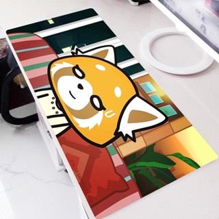 แผ่นรองเมาส์ แบบยาง ลายการ์ตูนอนิเมะ Aggretsuko Gamer Rug Kawaii อุปกรณ์เสริม สําหรับเล่นเกมคอมพิวเตอร์