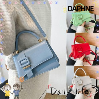 Daphne กระเป๋าสะพายไหล่ กระเป๋าถือ หนัง PU สีพื้น เข้ากับทุกการแต่งกาย สําหรับสตรี