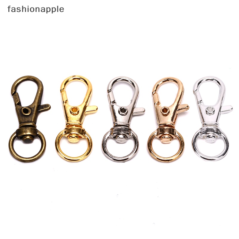 fashionapple-ตะขอก้ามปู-คลิปหมุนได้-สําหรับทําเครื่องประดับ-diy-10-ชิ้น