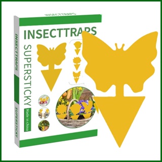 เครื่องดักจับแมลง แบบเหนียว สีเหลือง 24 ชิ้น สําหรับดักจับแมลงวัน ผลไม้ ธรรมชาติ ป้องกันแมลงวัน แมลง แมลงวัน ผลไม้