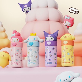 ถ้วยฉนวนสแตนเลส Kuromi Melody กระติกน้ำร้อนสแตนเลส ลายการ์ตูนคุโรมิน่ารัก มีฉนวนกันความร้อน ขนาด350ml