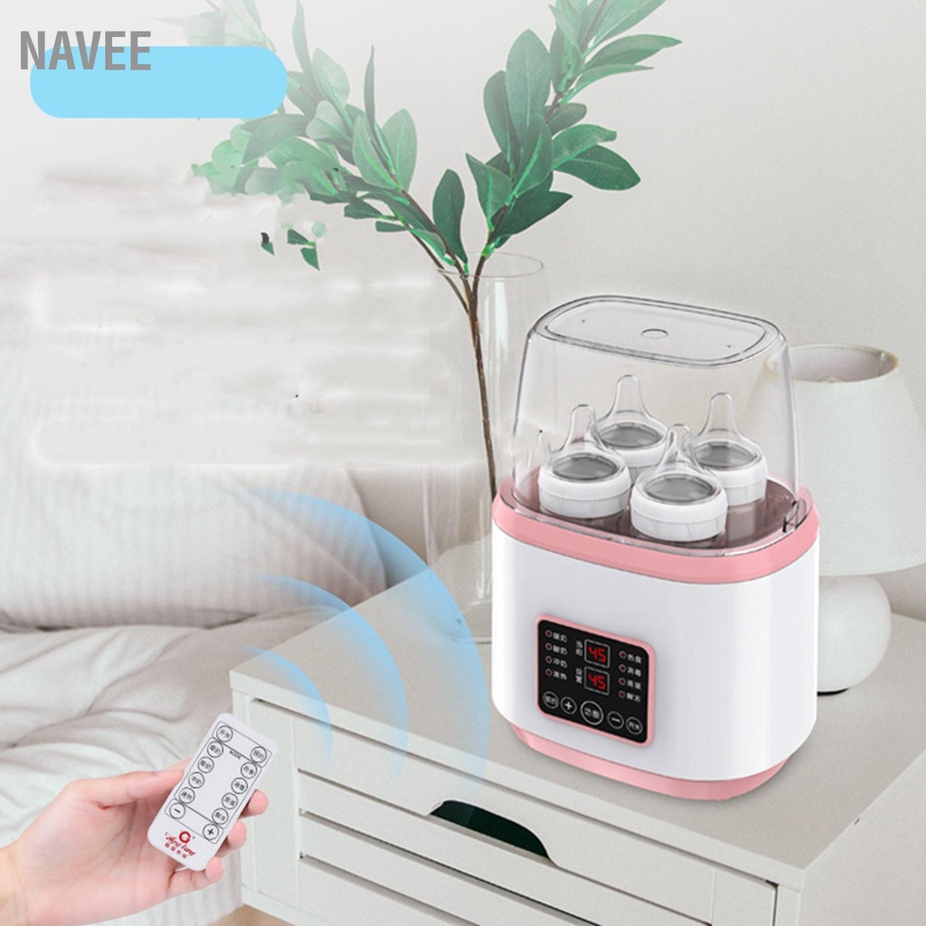 navee-เครื่องอุ่นขวดนม-รีโมทคอนโทรล-เครื่องเป่าขวดนมทารกอุณหภูมิคงที่อัตโนมัติ-ปลั๊ก-eu