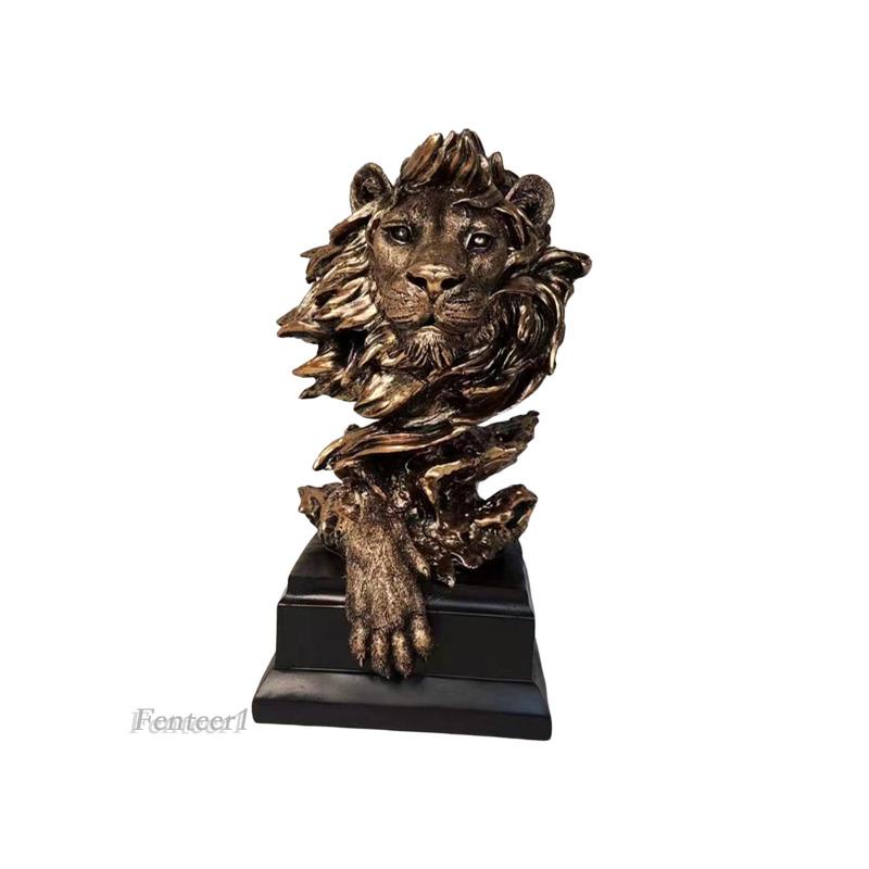 fenteer1-รูปปั้นหัวสิงโต-12-นิ้ว-สําหรับตกแต่งชั้นวางหนังสือ-โต๊ะ