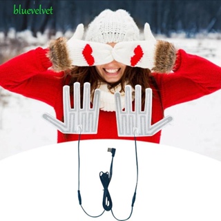 Bluevelvet ถุงมือทําความร้อนไฟฟ้า USB สําหรับขี่จักรยาน