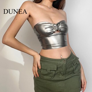 Dunea เสื้อเปิดไหล่ ทรงสลิมฟิต สีพื้น แฟชั่นสําหรับผู้หญิง