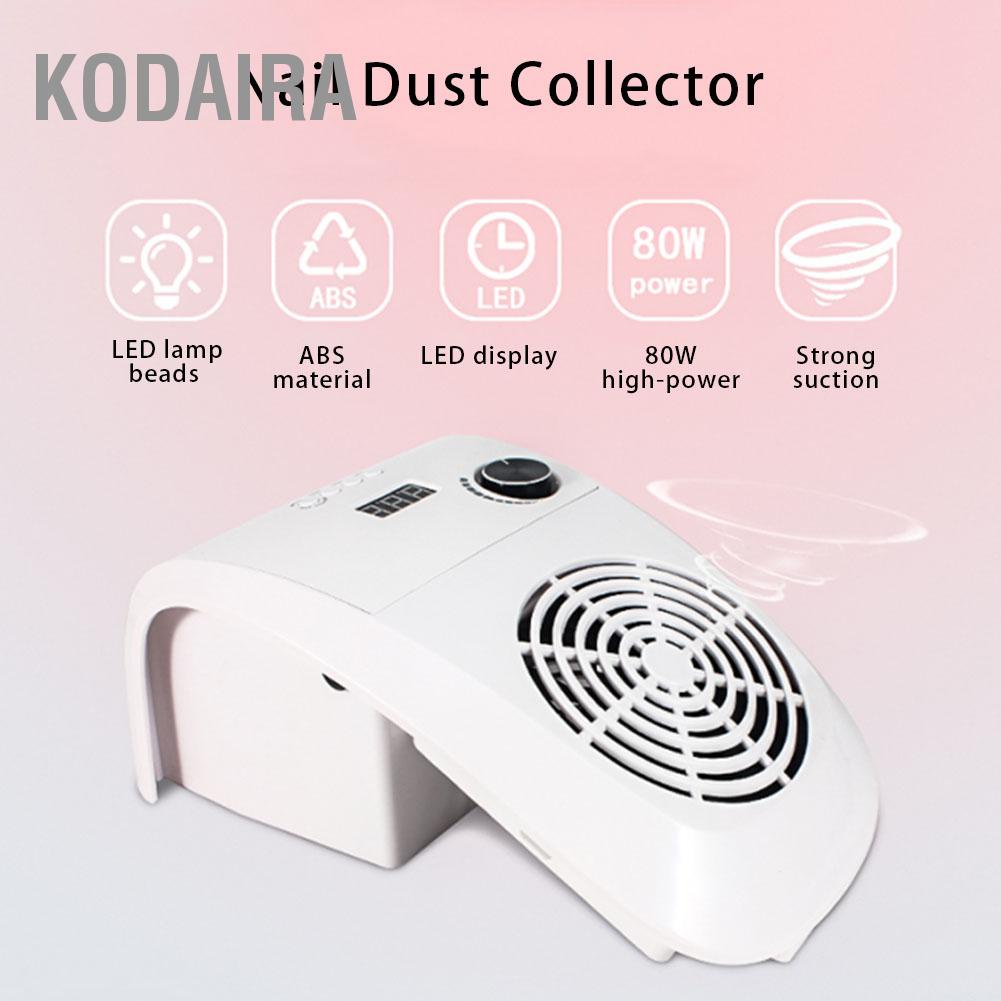 kodaira-เครื่องดูดฝุ่นเล็บพลังสูง-80w-เครื่องดูดฝุ่นเล็บพร้อมโคมไฟแต่งเล็บ-100-240v