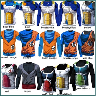 Cr DBZ เสื้อยืดลําลอง แขนสั้น แห้งเร็ว พิมพ์ลาย dragonball 3D Vegeta Goku แฟชั่นฤดูร้อน สําหรับผู้ชาย เหมาะกับการเล่นกีฬา เพาะกาย ยิม 3D