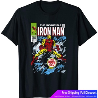 [S-5XL] เสื้อยืดลำลอง Marvel Avengers Iron Man Big Premier Issue Classic Comic T-Shirt Marvel Mensq/U