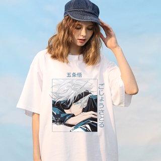 Jujutsu Kaisen Print Women T-shirt Gojo Satoru Harajuku Japan Casual Tops Tee_03